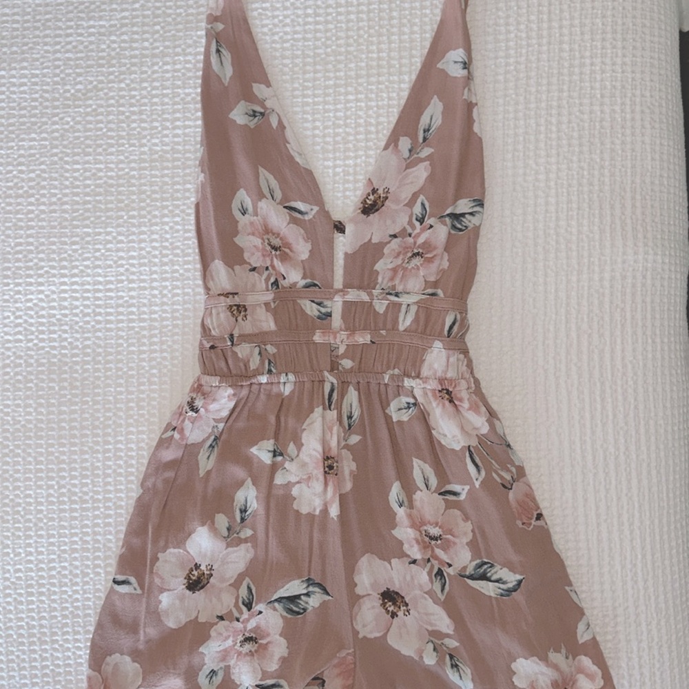 LA Hearts Pink Floral Romper